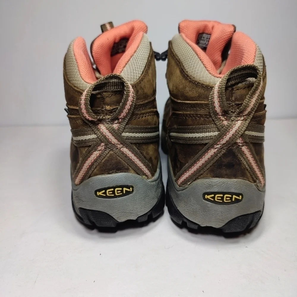 Keen Targhee II Mid Hiking Brown Boot Leather Dry Waterproof Women's Shoe Sz 7.5